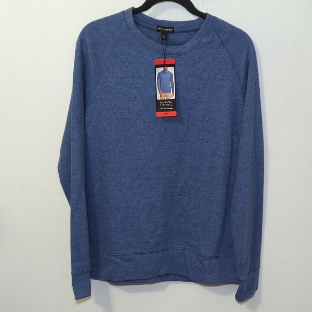 Banana Republic Blue Crewneck Sweater Relaxed Fit Knit Men's Size M